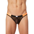 String Homme Noir Filet Orange Chic