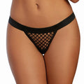 String Noir Filet Élastique Confortable