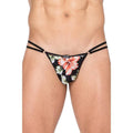 String Noir Floral Double Ficelles Lookme