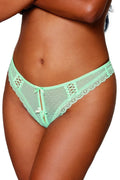 String Résille Vert Menthe Avec Dentelle Dreamgirl