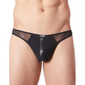 String Sexy Noir Style Cuir Transparent
