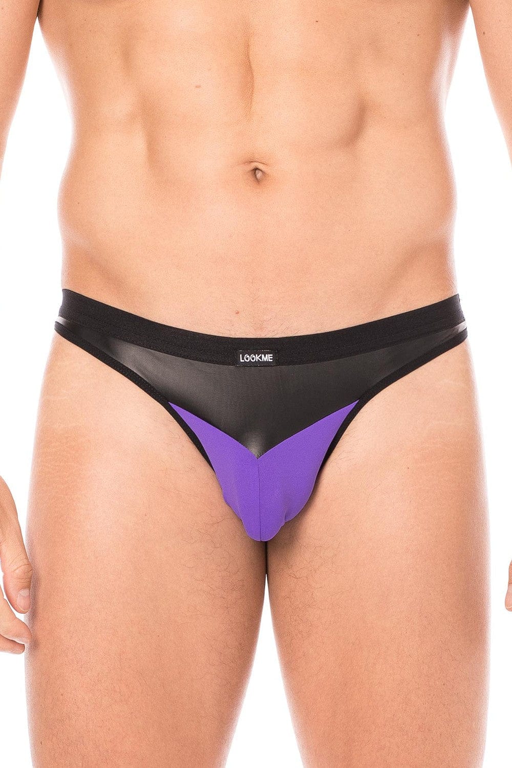 String violet simili cuir brillant - LM2001-57PUR