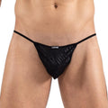 String Zébré Noir Brillant Pour Homme Audacieux