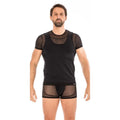 T-Shirt Noir Résille Dentelle Lookme