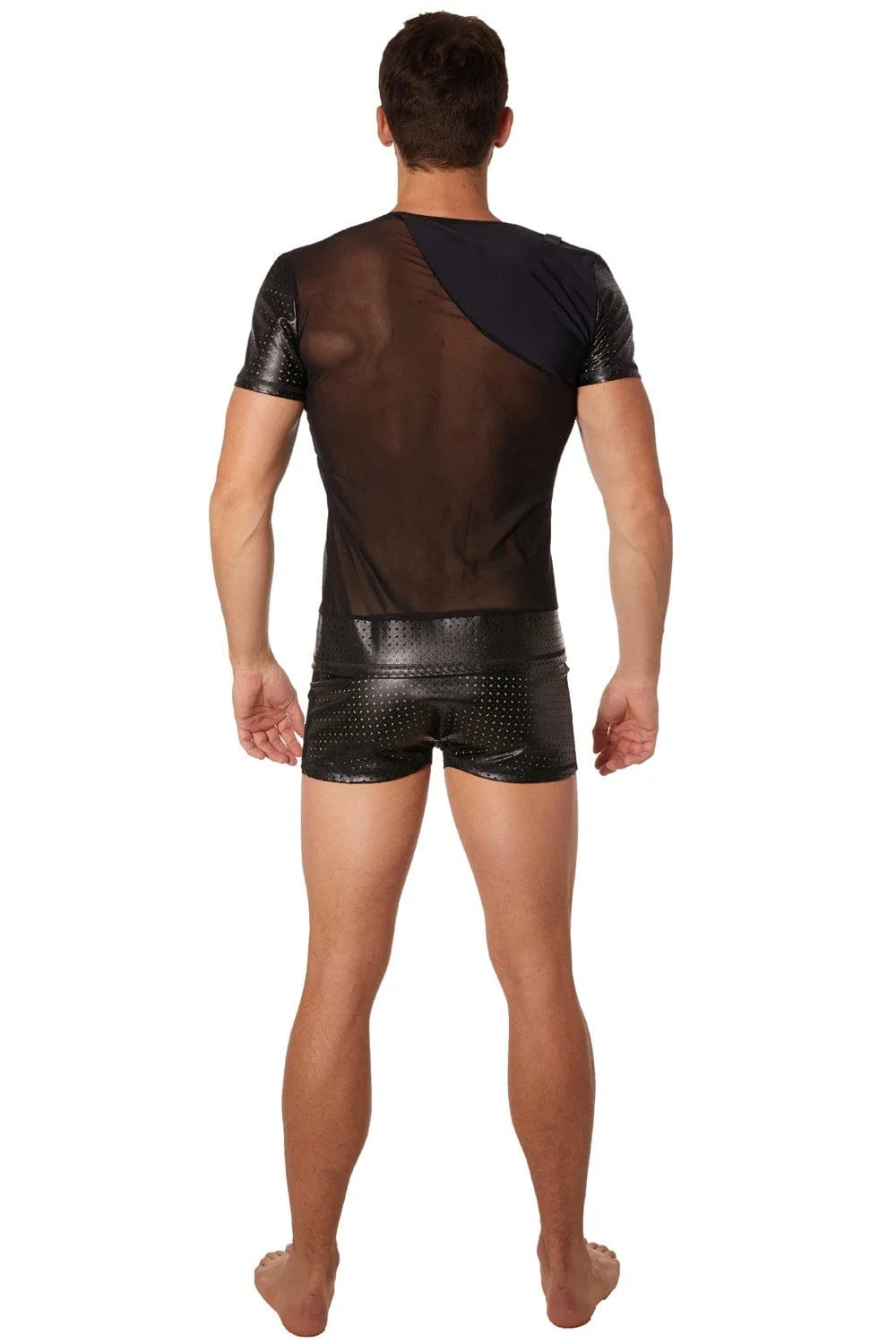 T-Shirt Noir Transparent Lingerie Masculine