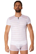 T-Shirt Sexy Blanc Transparent Moderne Pour Femmes