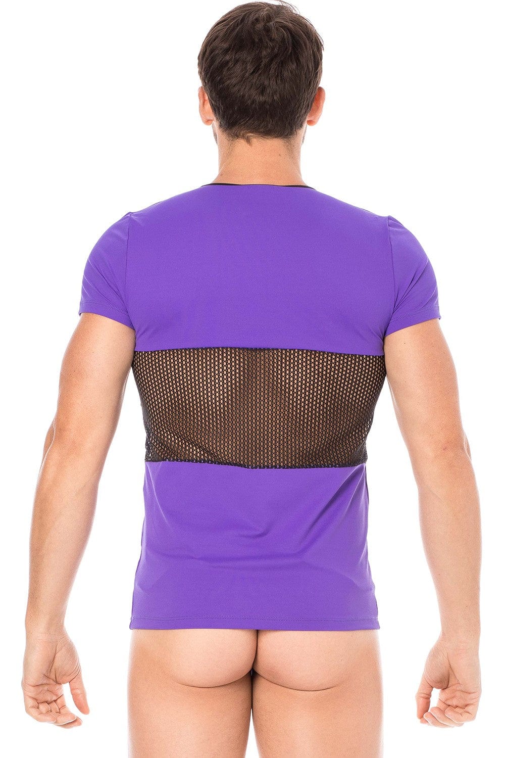 T-shirt violet filet - LM2004-81PUR