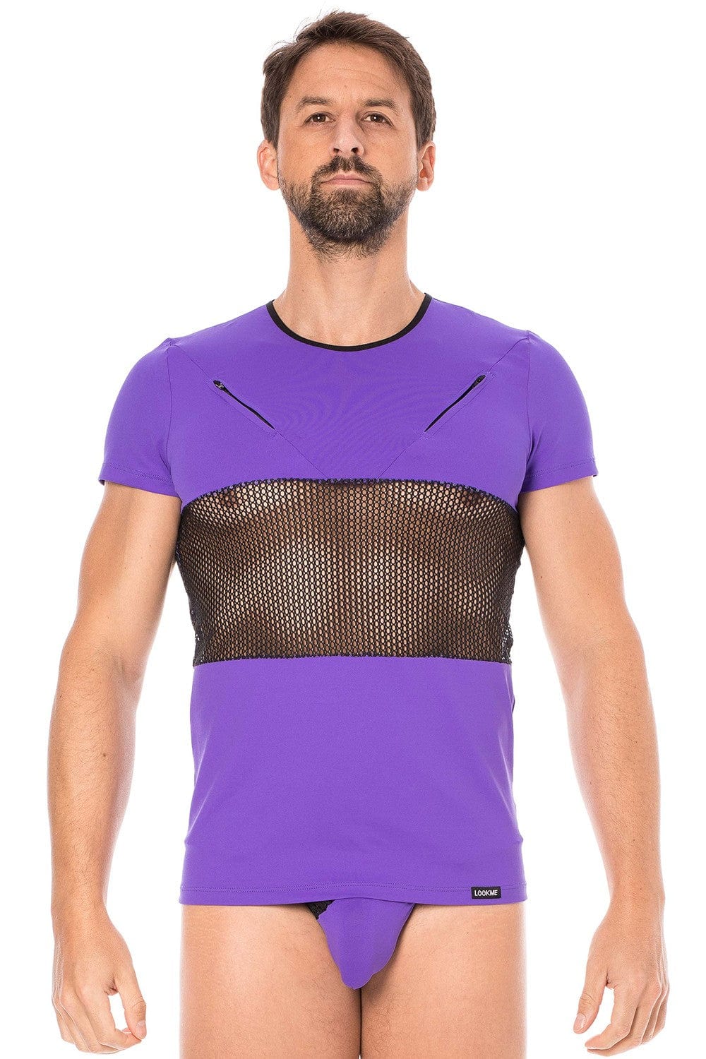 T-shirt violet filet - LM2004-81PUR