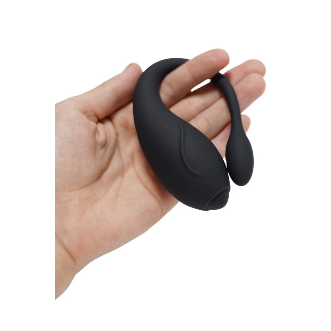 TANDEM Noir, stimulateur pour couple USB avec télécommande en silicone médical  - BQ125BLK