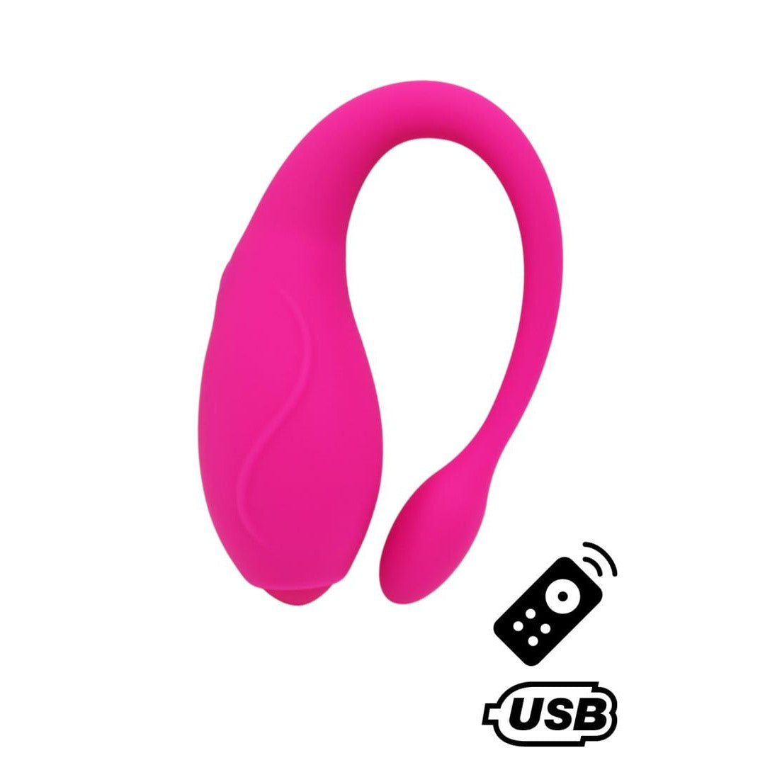 TANDEM Rose, stimulateur pour couple USB avec télécommande en silicone médical - BQ125PNK