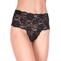 Tanga String Dentelle Noire Taille Haute