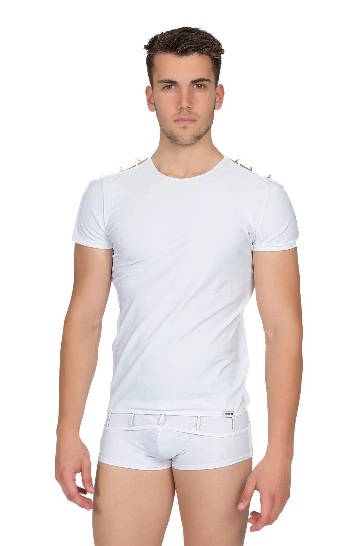 Tee-Shirt Ajouré En Polyester Noir Pour Femme