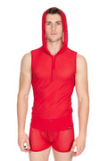 Tee-Shirt Transparent Avec Capuche En Polyester