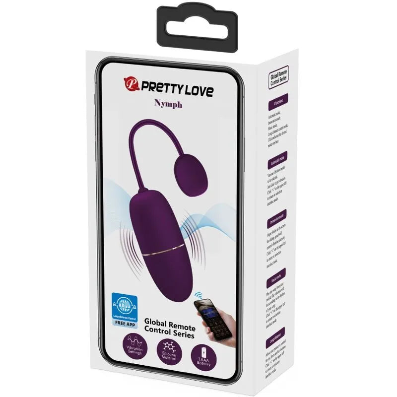 Œuf Vibrant Contrôle App Silicone Lilas