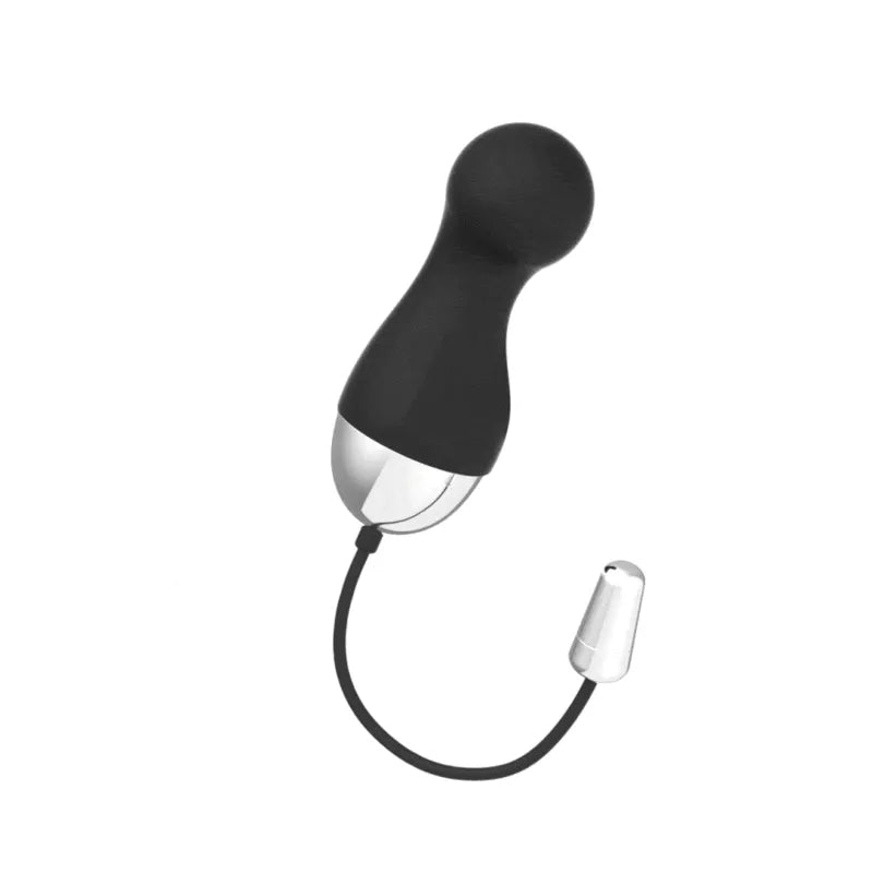 Œuf Vibrant Élégant Silicone Noir Télécommandé
