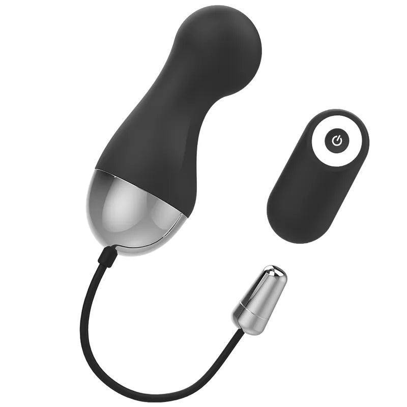 Œuf Vibrant Élégant Silicone Noir Télécommandé