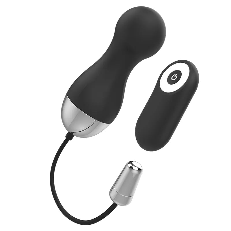 Œuf Vibrant Élégant Silicone Noir Télécommandé