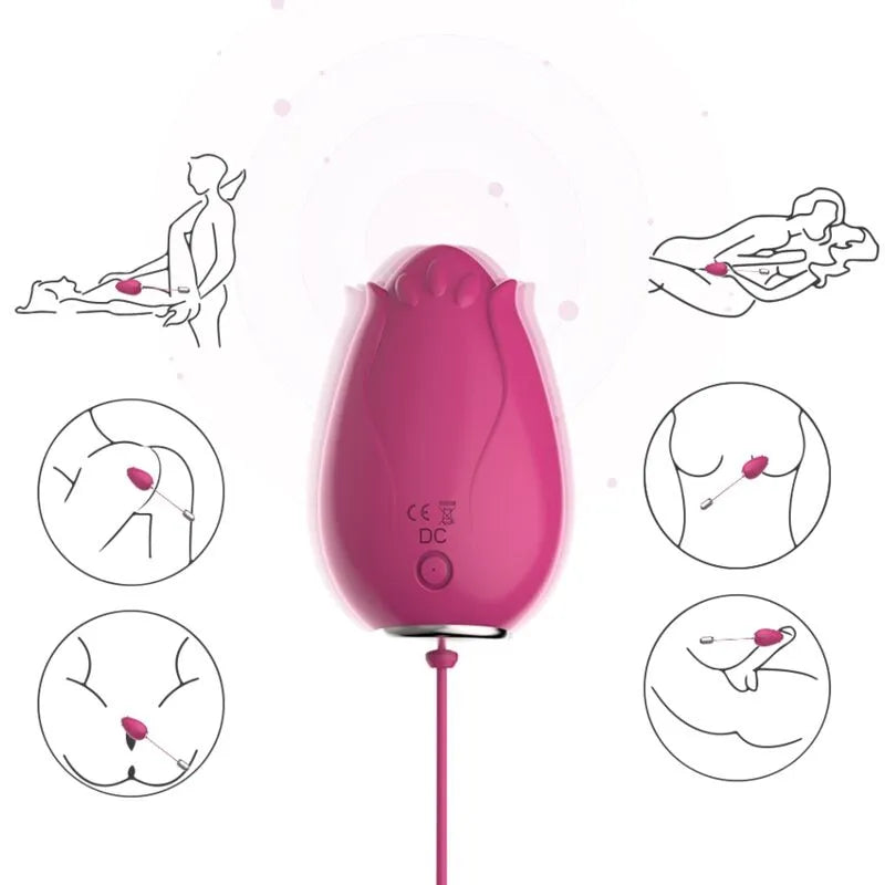 Œuf Vibrant Silicone Étanche Rechargeable 9 Modes
