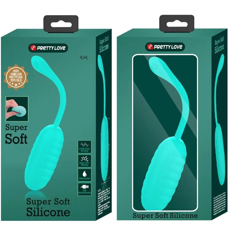 Œuf Vibrant Silicone Vert Aqua Rechargeable