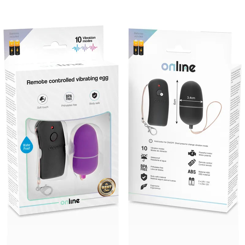 Œuf Vibrant Étanche Télécommande 10 Modes