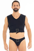 V-Shirt Court Noir Sexy Homme Hot Night