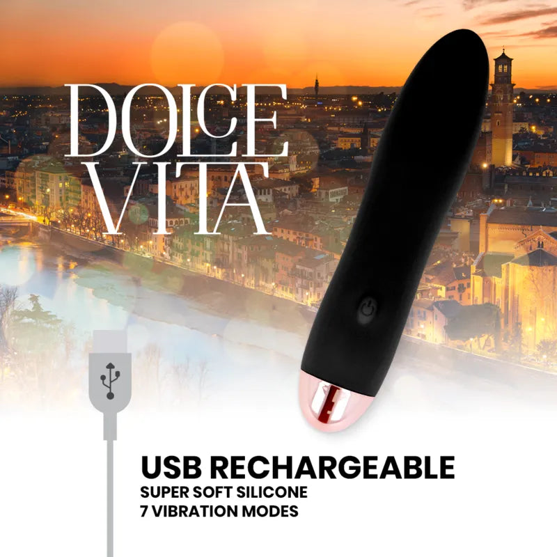 Vibrateur Rechargeable En Silicone Hypoallergénique Dolce Vita