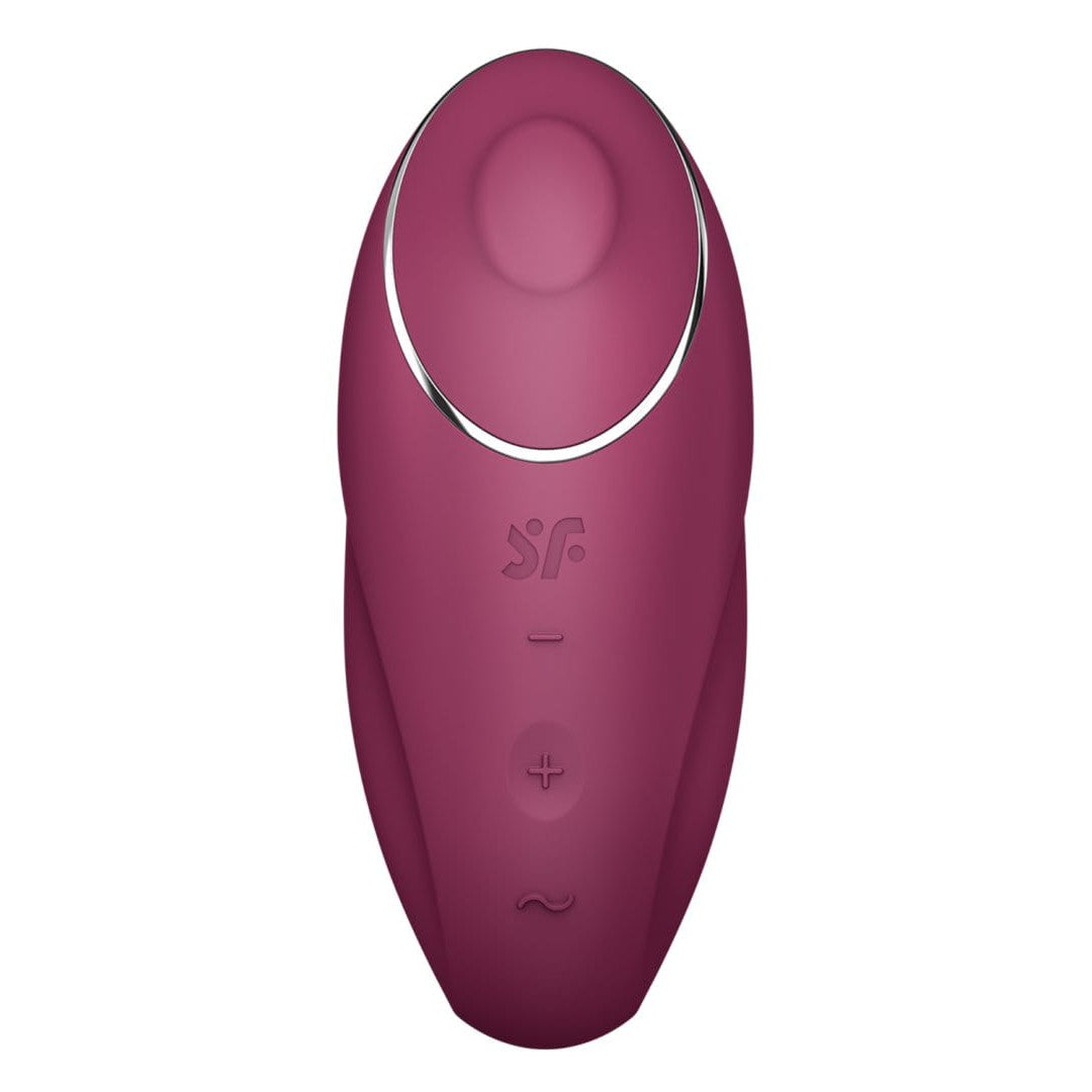 Vibromasseur à poser, stimulateur clitoridien rouge Tap & Climax 1 Satisfyer - CC597858