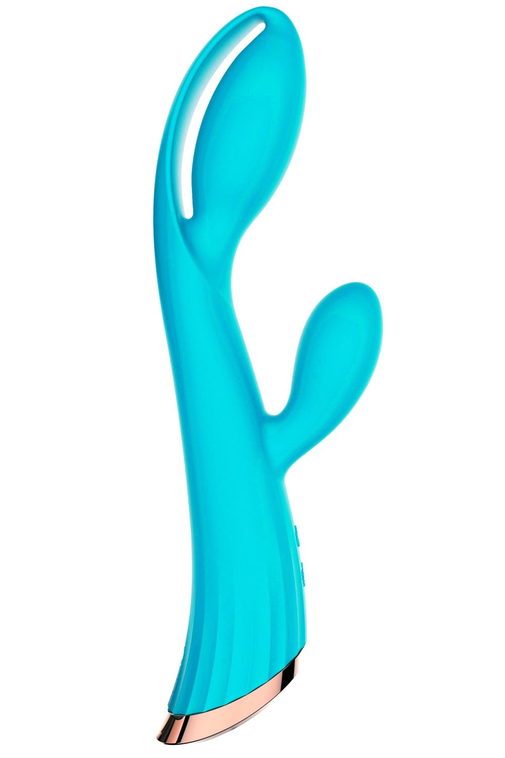 Vibromasseur bleu avec stimulateur de clitoris LRIS USB - LRISBLUE