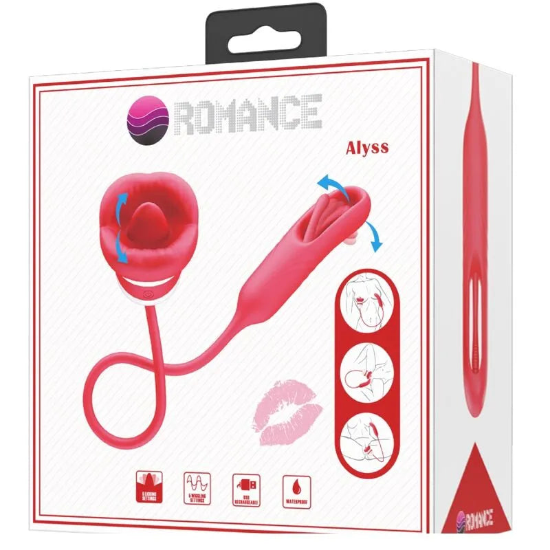 Vibromasseur Clitoridien Rose Rouge Silicone Réaliste