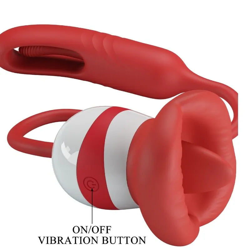 Vibromasseur Clitoridien Rose Rouge Silicone Réaliste