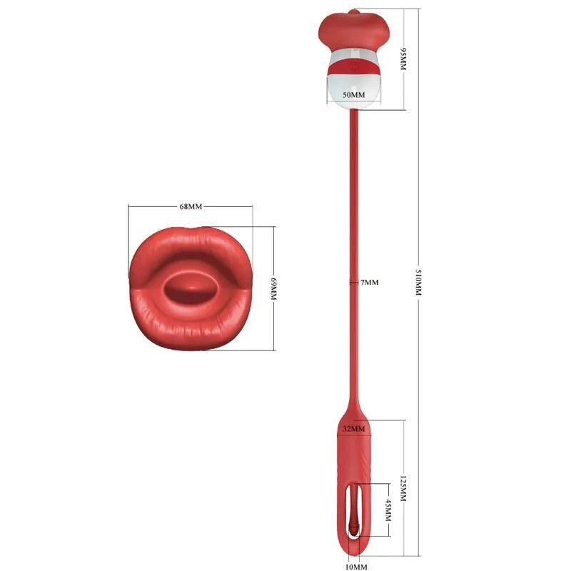 Vibromasseur Clitoridien Rose Rouge Silicone Réaliste