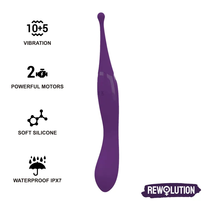 Vibromasseur Clitoridien Étanche Silicone Rechargeable