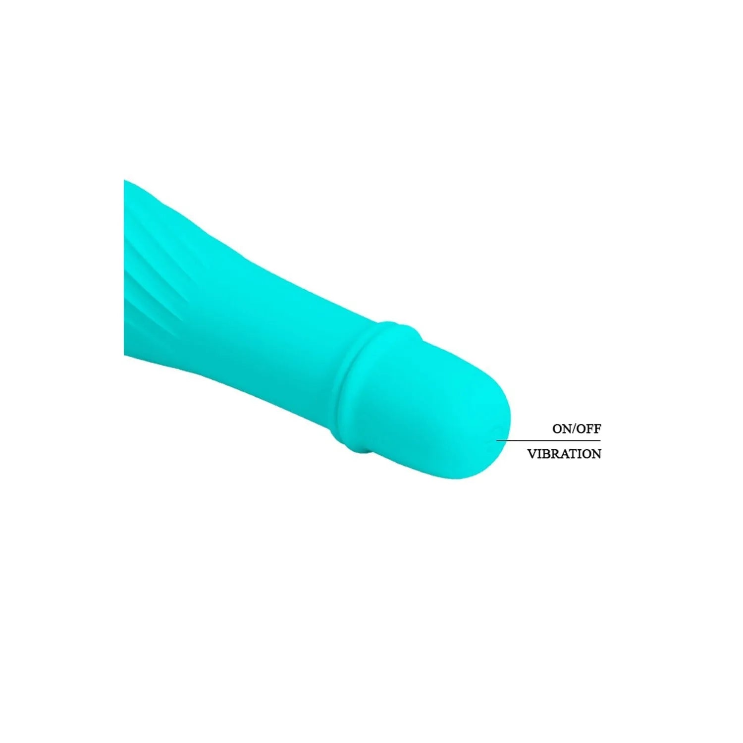 Vibromasseur Compact En Silicone Turquoise Waterproof