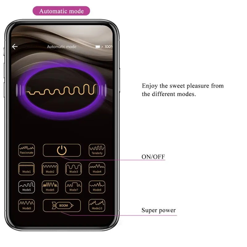 Vibromasseur Couple Rechargeable Violet Silicone