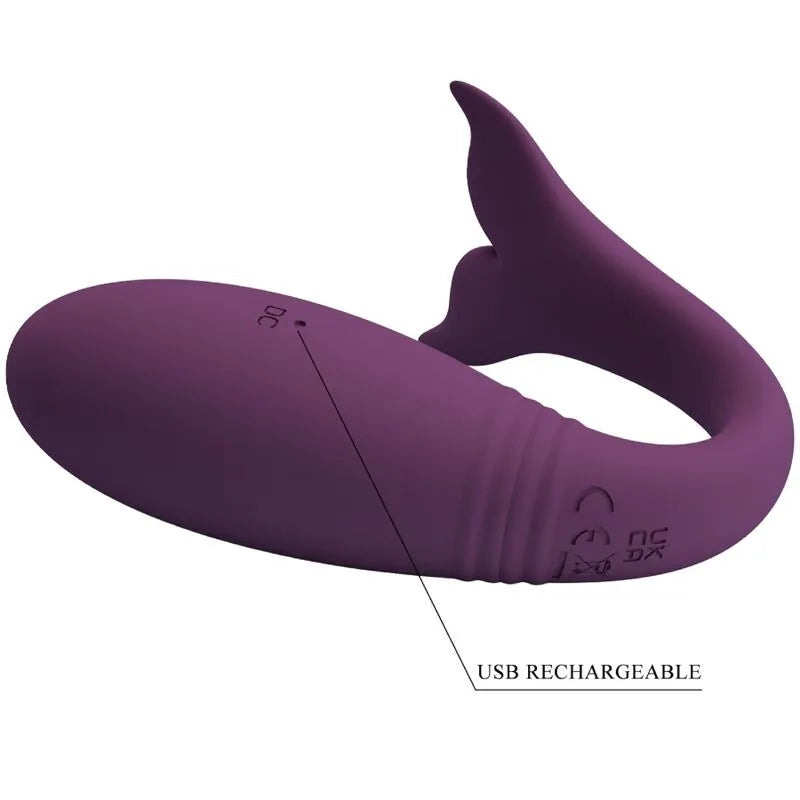 Vibromasseur Couple Rechargeable Violet Silicone