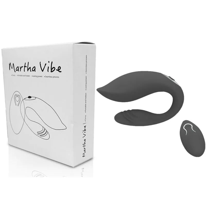 Vibromasseur Couple Silicone Noir Télécommande