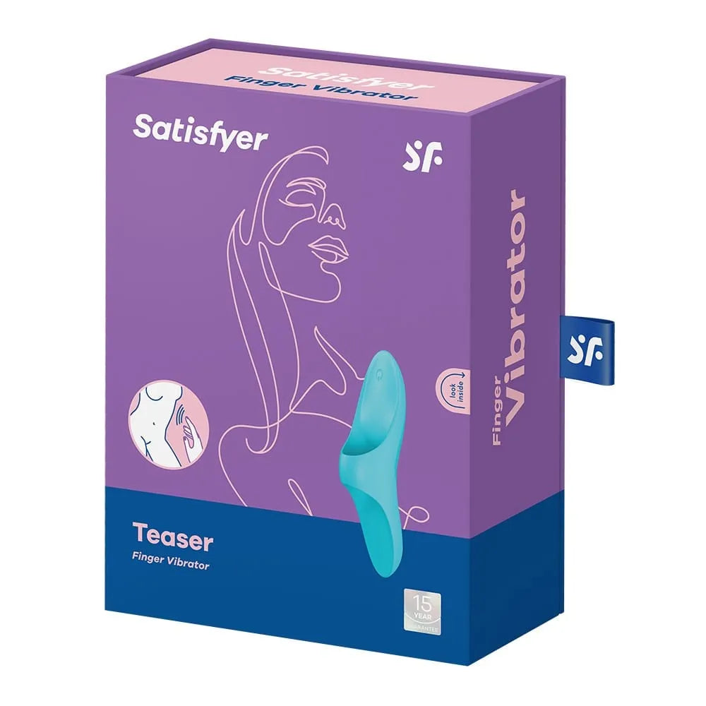 Vibromasseur Digital En Silicone Bleu Pour Stimulation Érogène