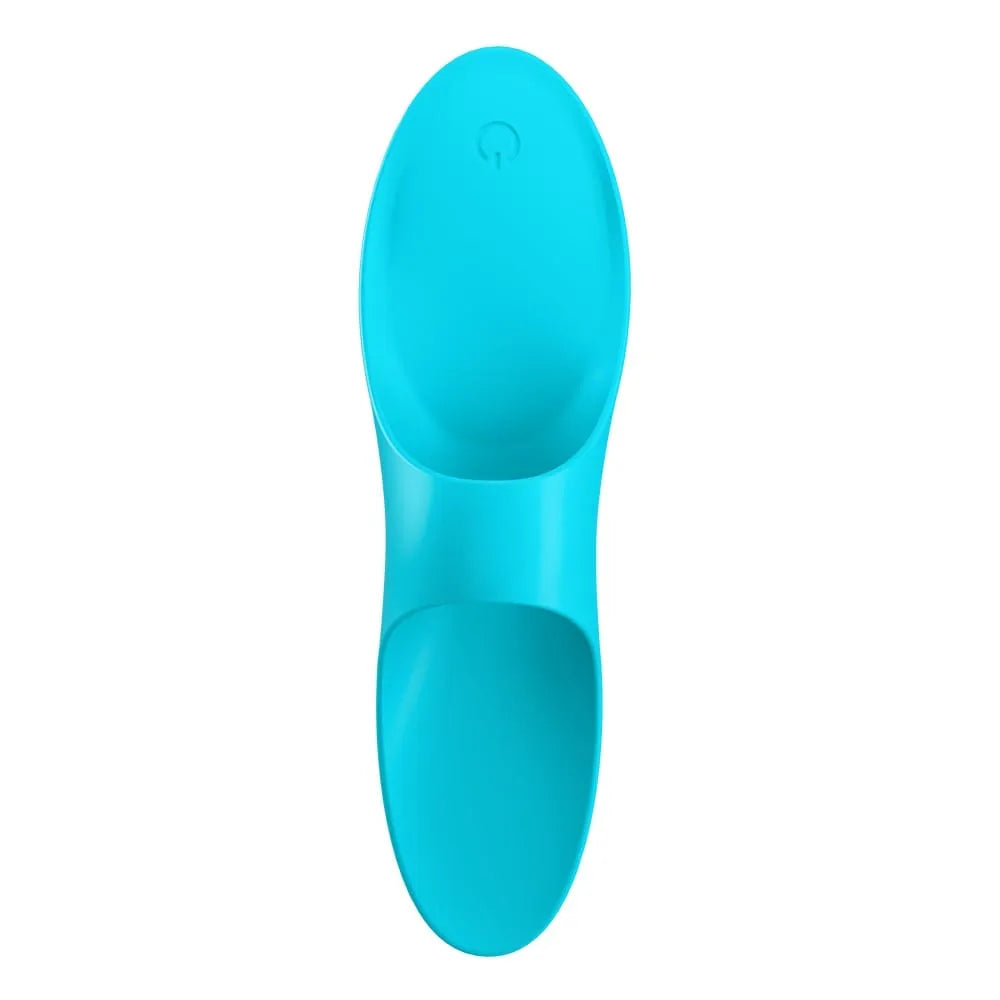 Vibromasseur Digital En Silicone Bleu Pour Stimulation Érogène