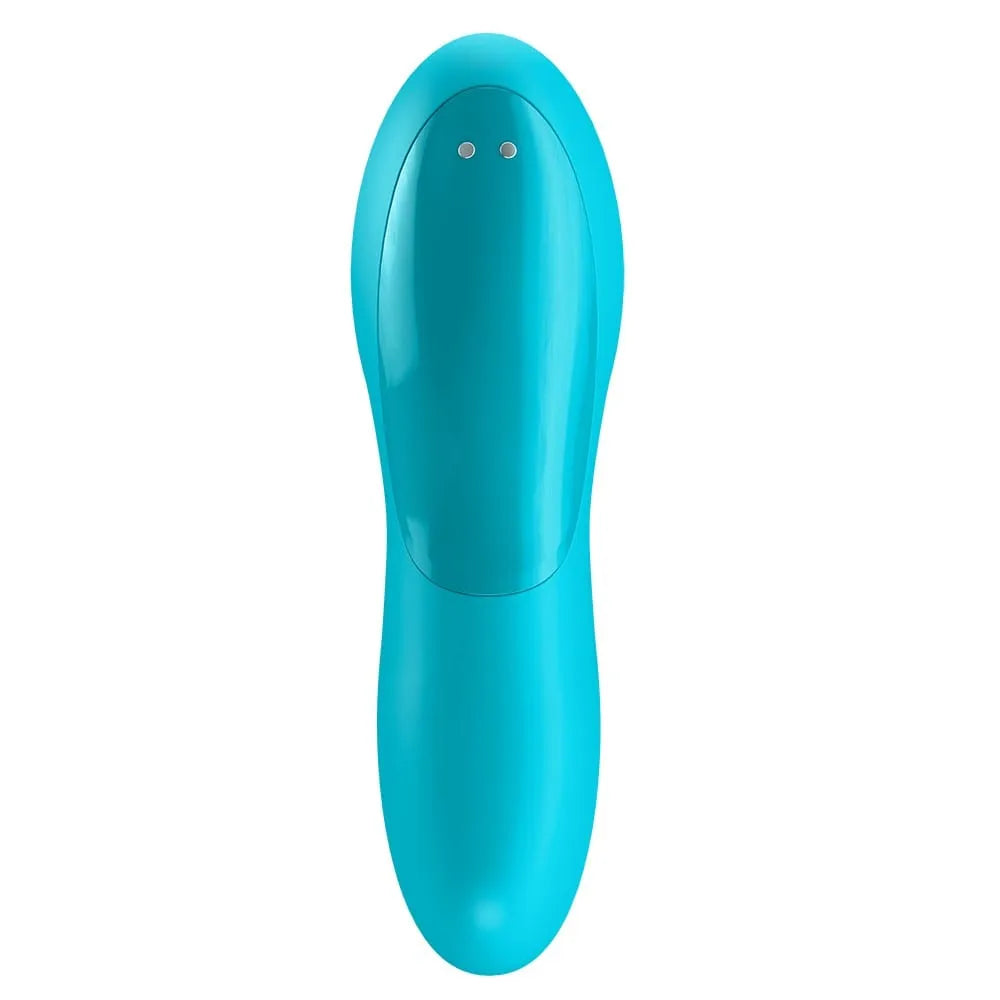 Vibromasseur Digital En Silicone Bleu Pour Stimulation Érogène