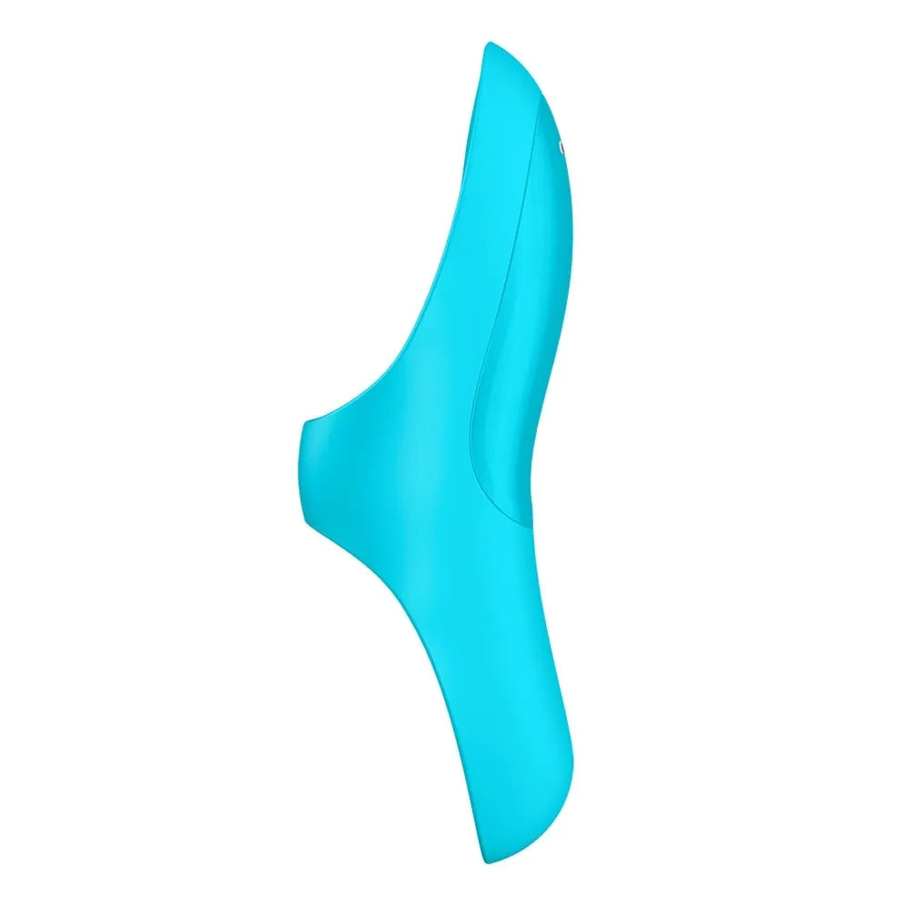 Vibromasseur Digital En Silicone Bleu Pour Stimulation Érogène