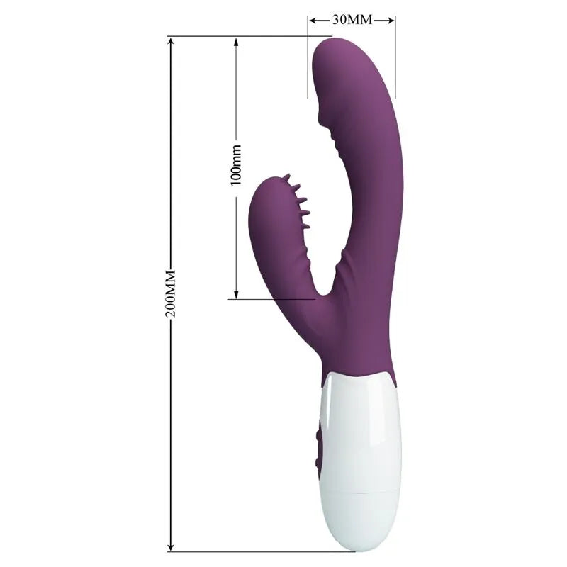 Vibromasseur Double Lapin Silicone Violet