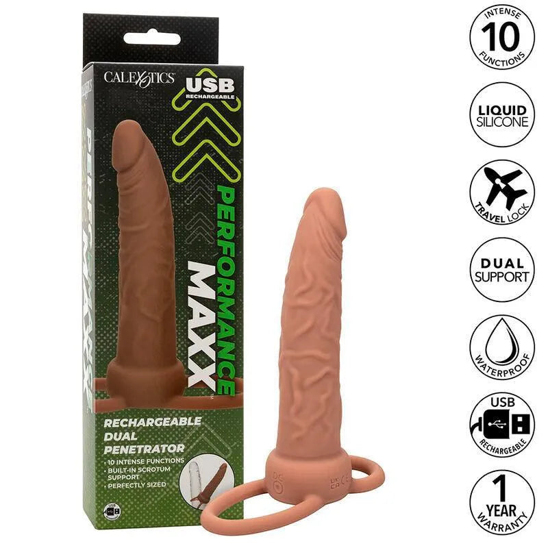 Vibromasseur Double Pénétration Silicone Rechargeable