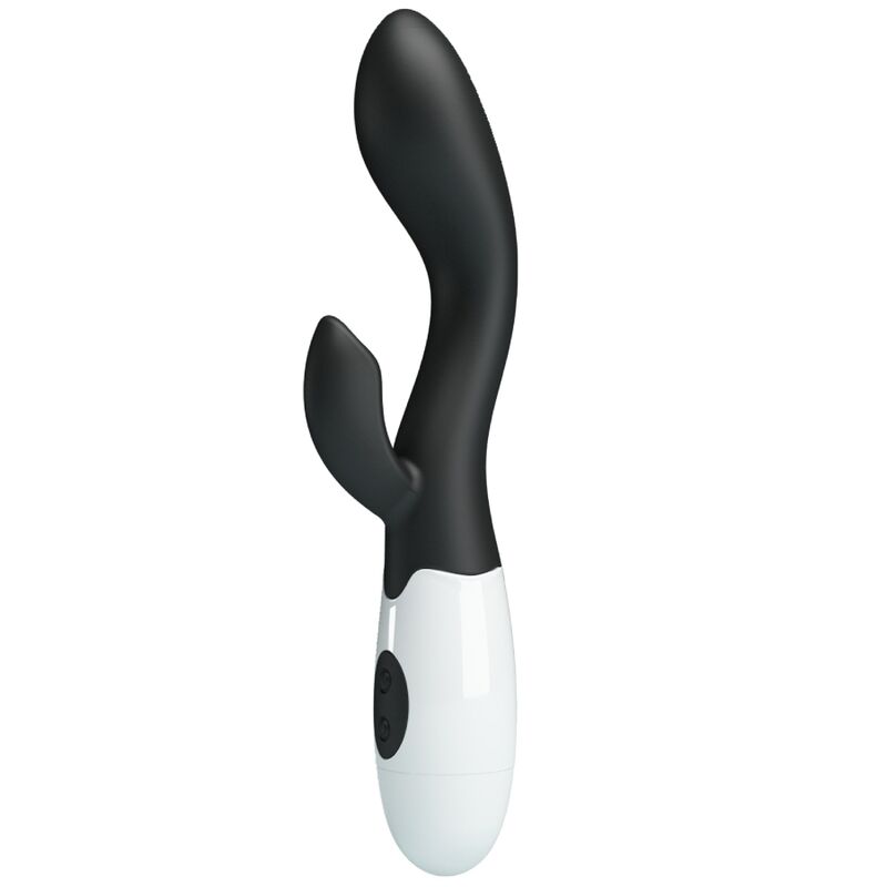 Vibromasseur Double Stimulation Silicone Noir