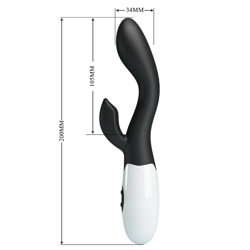 Vibromasseur Double Stimulation Silicone Noir