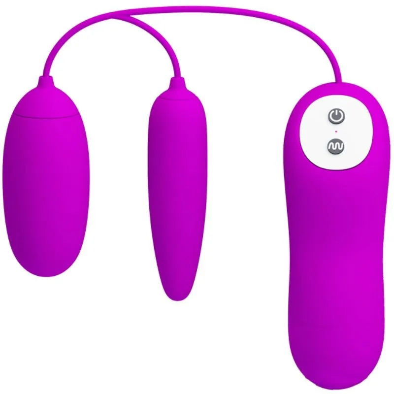 Vibromasseur Double Œuf Silicone Rechargeable