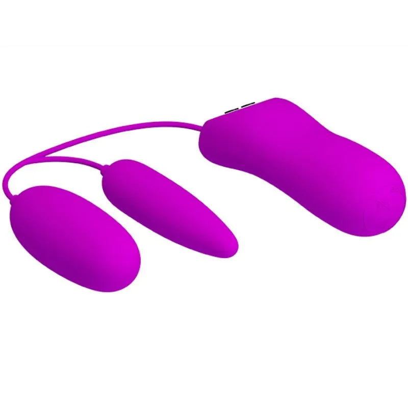 Vibromasseur Double Œuf Silicone Rechargeable