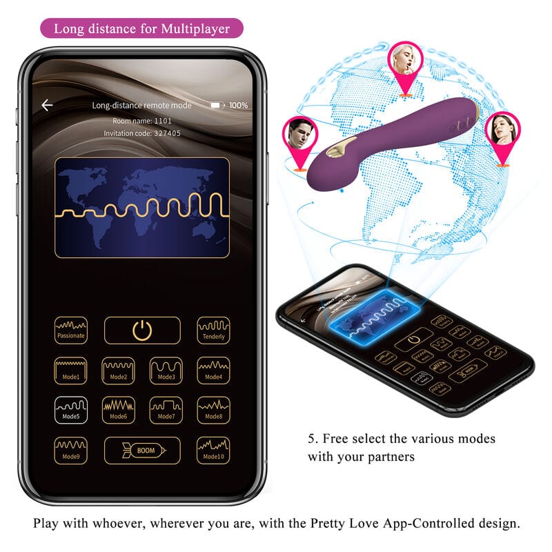 Vibromasseur Électrique Contrôlable Application Silicone