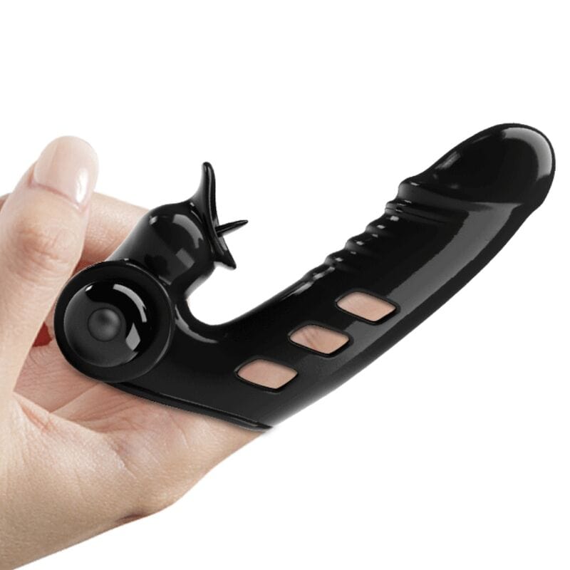 Vibromasseur En Silicone Noir Pour Couple