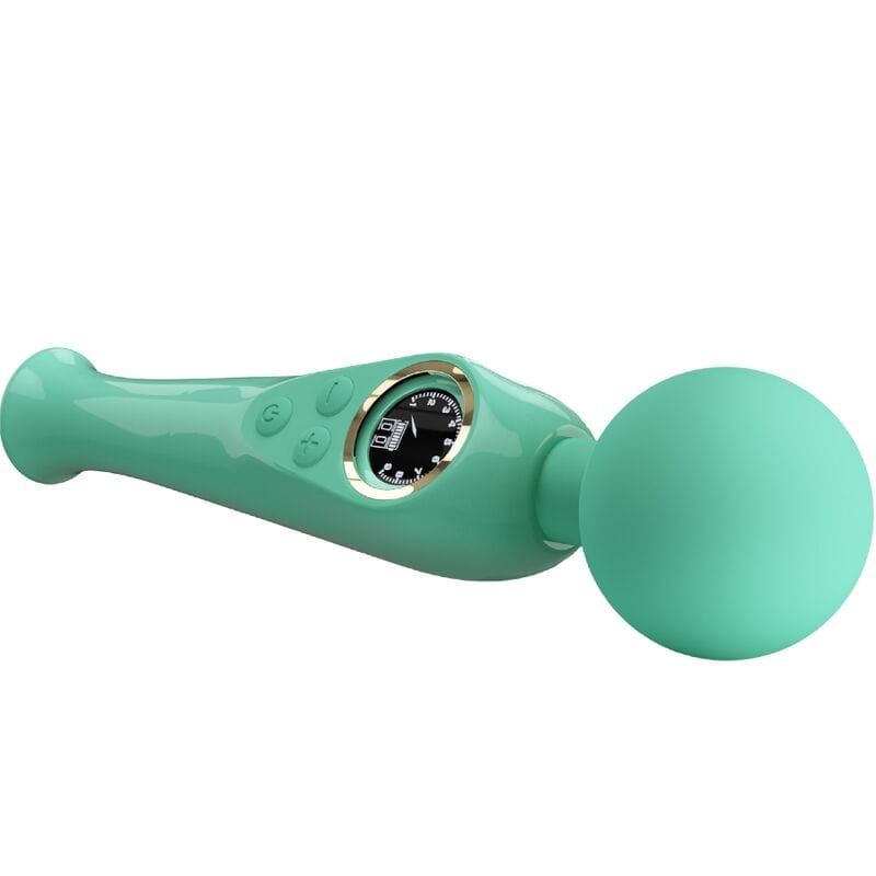 Vibromasseur En Silicone Vert Étanche Rechargeable