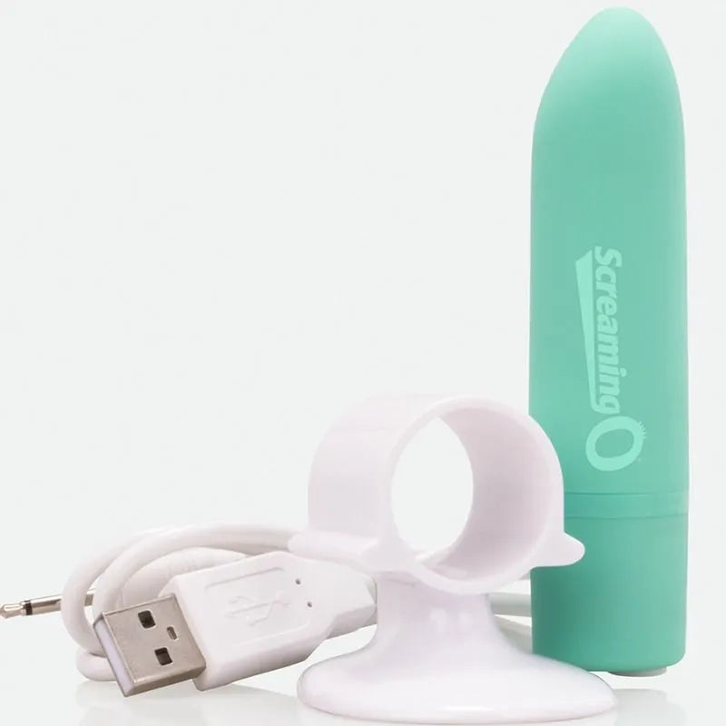 Vibromasseur Ergonomique Vert Rechargeable Usb